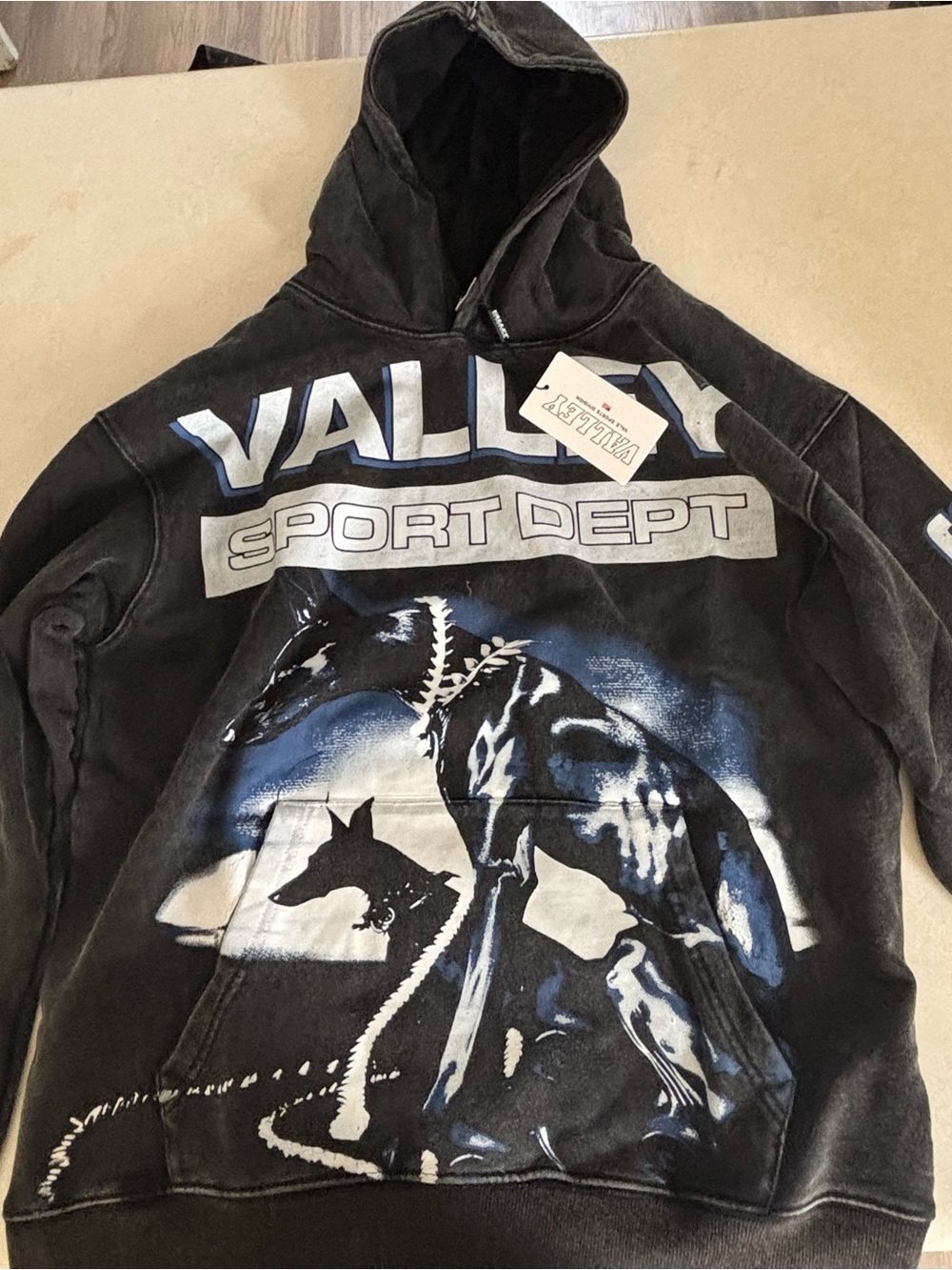 Black Graphic Hoodie Jacket